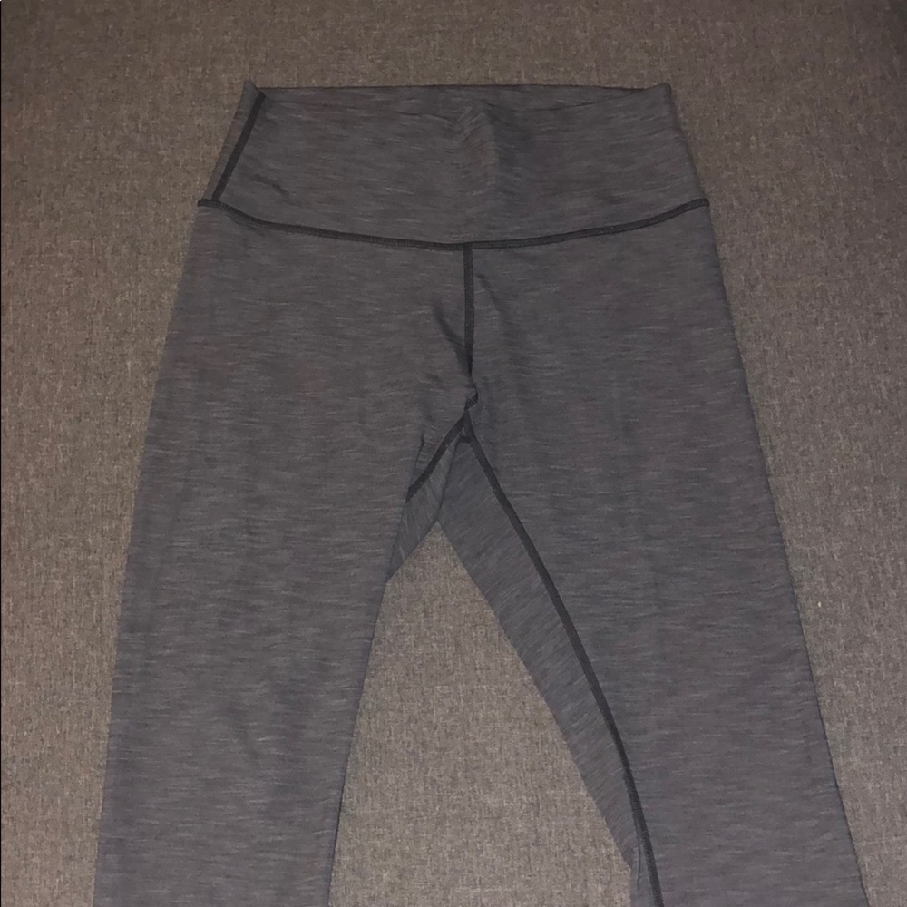7/8 lululemon gray leggings size 10